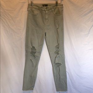 High-Rise Ankle Jeans